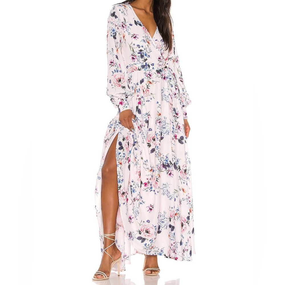 NEW NWT revolve yumi kim giselle maxi dress evening bliss cameo floral romantic
